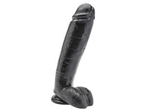 Dildo 10 inch with Balls Black