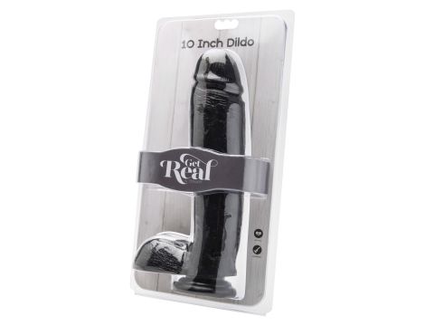 Dildo 10 inch with Balls Black - 2