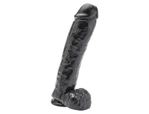 Dildo 11 inch with Balls Black