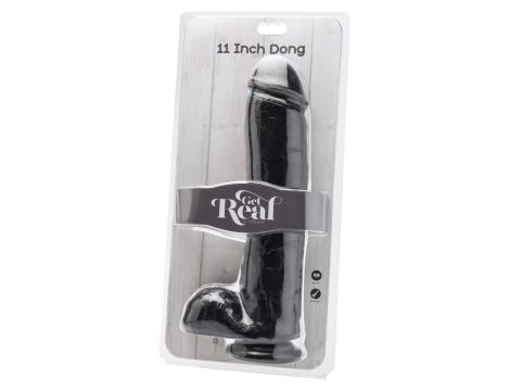 Dildo 11 inch with Balls Black - 2