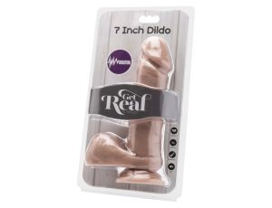 Dildo 7in. with Balls Vibrator Light skin tone - image 2