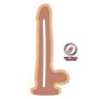 Dual Density Dildo 7inch Balls Light skin tone - 4