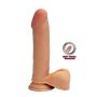 Dual Density Dildo 8inch Balls Light skin tone - 2