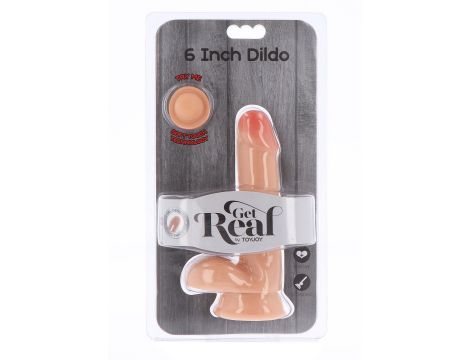 Dual Density Dildo 6 in. Balls Light skin tone - 2