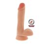 Dual Density Dildo 6 in. Balls Light skin tone - 2