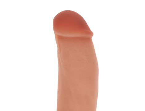 Silicone Dildo 7 inch w Balls Light skin tone - 3