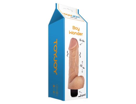 Boy Wonder Vibrating 20cm Dong Light skin tone - 2