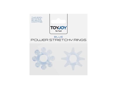 Power Stretchy Rings 2pcs Blue - 2