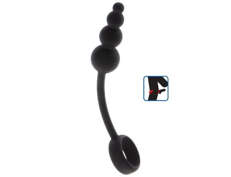 Anal Snake Plug & Penis Ring Black