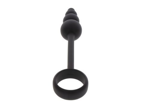 Anal Snake Plug & Penis Ring Black - 4