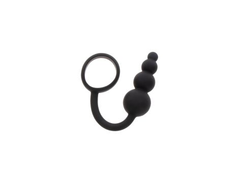 Anal Snake Plug & Penis Ring Black - 5