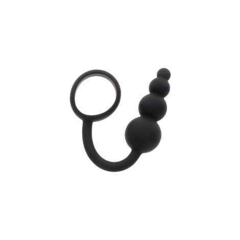 Anal Snake Plug & Penis Ring Black - 5