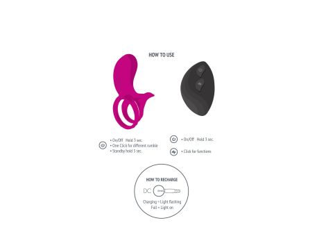 Couples Stimulator Ring Fuchsia - 5