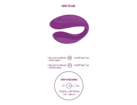 Bound Love Couples Vibrator Purple - 6