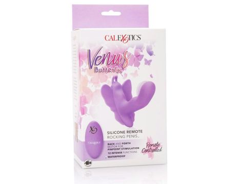 Butterfly Remote Rocking Penis Purple - 2