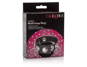 Leather Multi-Snap Ring Black - image 2