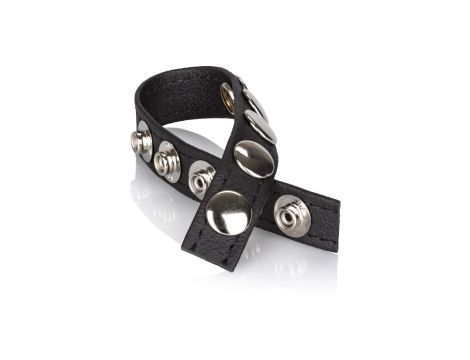 Leather Multi-Snap Ring Black - 3