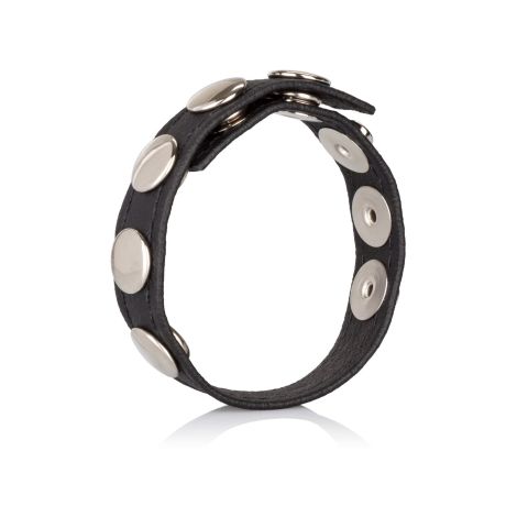 Leather Multi-Snap Ring Black