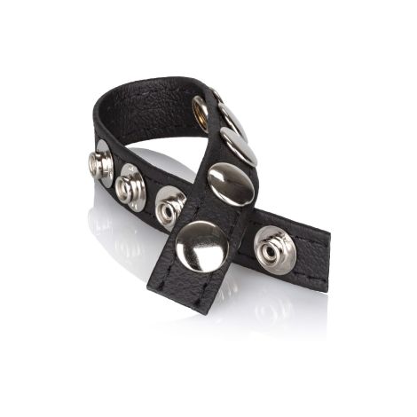 Leather Multi-Snap Ring Black - 3