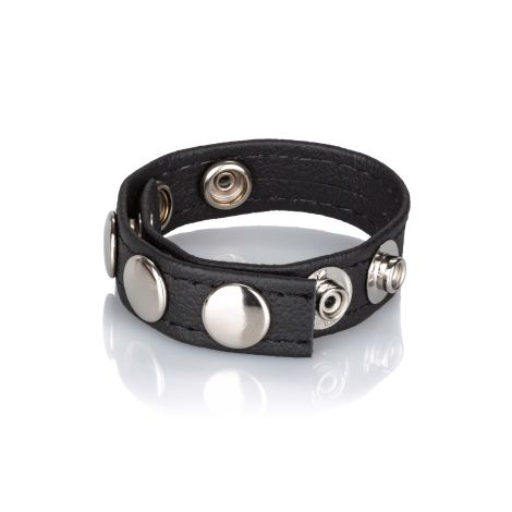 Leather Multi-Snap Ring Black - 4