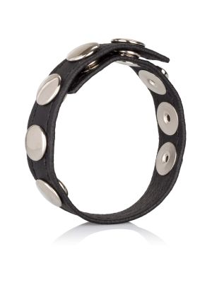 Leather Multi-Snap Ring Black