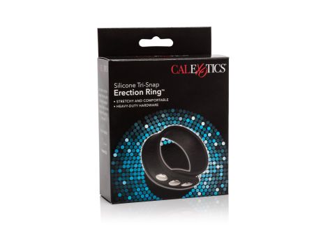 Silicone 3-Snap Erection Ring Black - 2