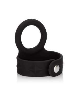 3-Snap Scrotum Ring - Medium Black