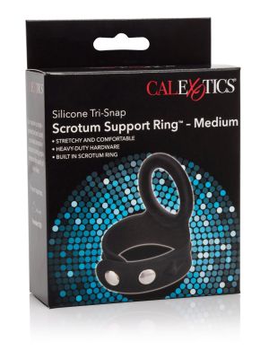 3-Snap Scrotum Ring - Medium Black - image 2