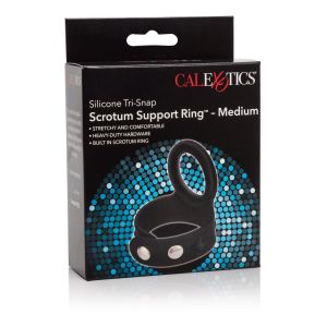 3-Snap Scrotum Ring - Medium Black - image 2