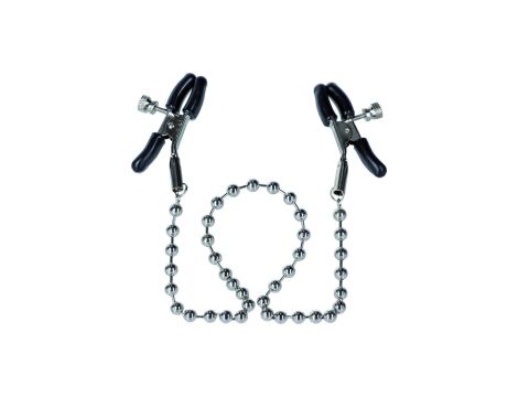 Silver Beaded Nipple Clamps Metal