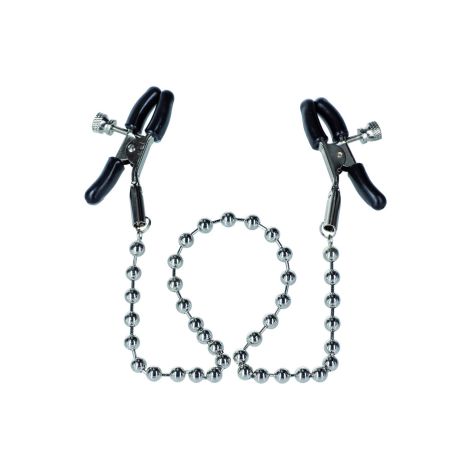 Silver Beaded Nipple Clamps Metal