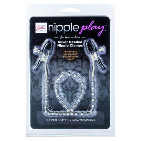 Silver Beaded Nipple Clamps Metal - 2