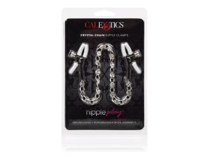 Crystal Chain Nipple Clamps Silver - image 2