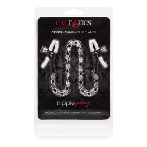 Crystal Chain Nipple Clamps Silver - image 2