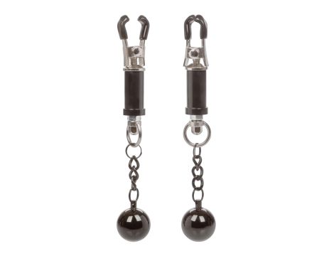 Weighted Twist Nipple Clamps Silver