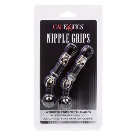 Weighted Twist Nipple Clamps Silver - 2