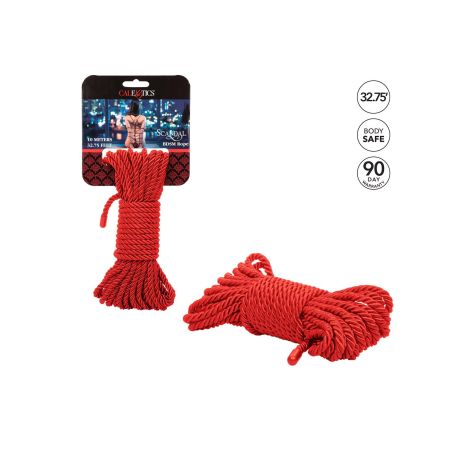 Scandal BDSM Rope 10M Red - 3