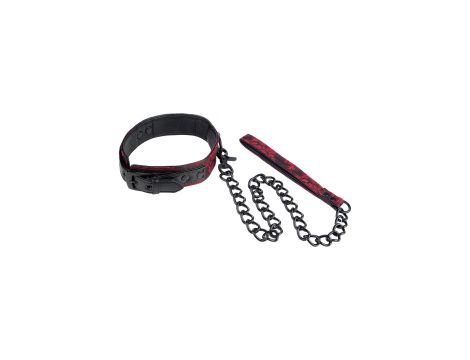 Scandal Collar with Leash Black