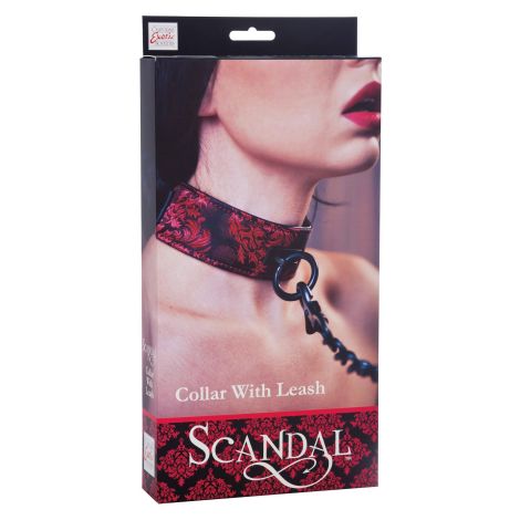 Scandal Collar with Leash Black - 2