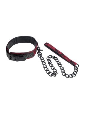 Scandal Collar with Leash Black