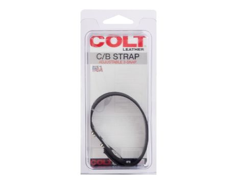 COLT Leather C/B Strap 3-snap Black - 2