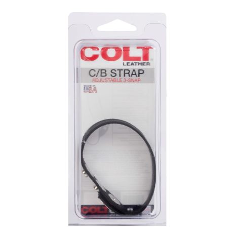 COLT Leather C/B Strap 3-snap Black - 2