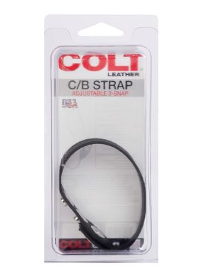 COLT Leather C/B Strap 3-snap Black - image 2