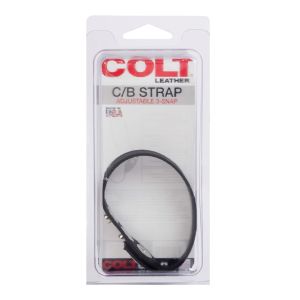 COLT Leather C/B Strap 3-snap Black - image 2