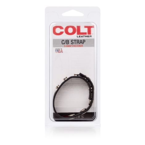 COLT Leather C/B Strap 5-snap Black - 2