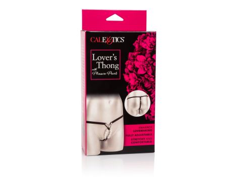 Lover Thong w/ Pleasure Pearls Black - 2