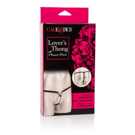 Lover Thong w/ Pleasure Pearls Black - 2