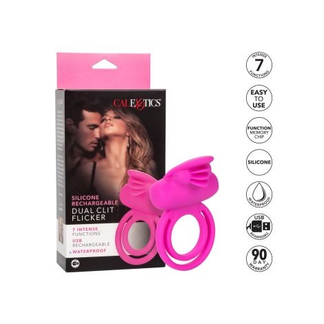 Dual Clit Flicker Enhancer Pink - 9