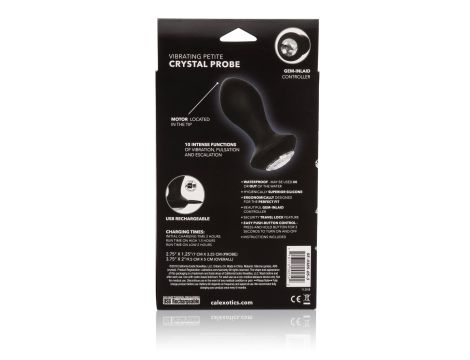 Vibrating Petite Crystal Probe Black - 10