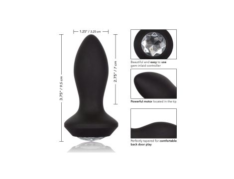 Vibrating Petite Crystal Probe Black - 8